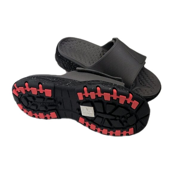 Men's Skechers Foamies Creston Ultra Slide Sandal Dark Taupe Size 8 - New - Picture 2 of 6